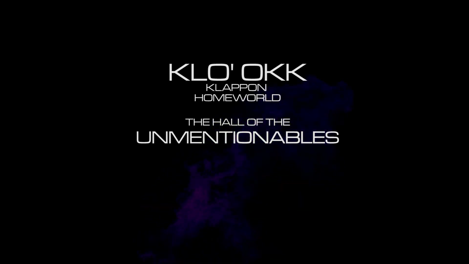 Klo'okk — Klappo homeworld title card