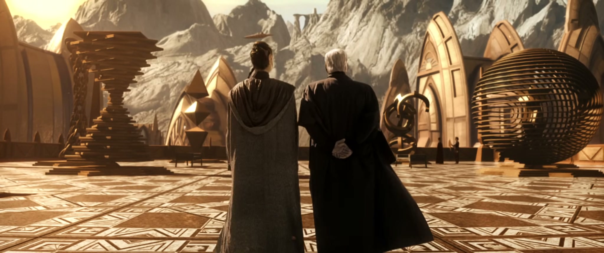 Soval and T'Lera face the mountains