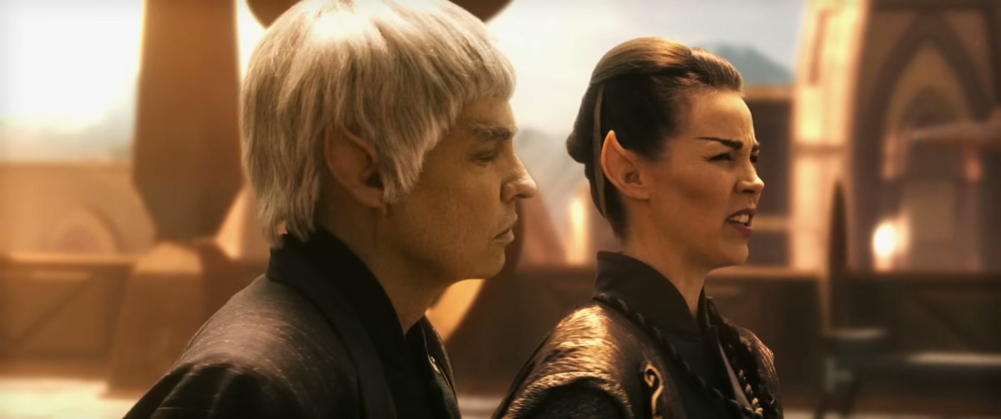 Soval and T'Lera in heated discussion