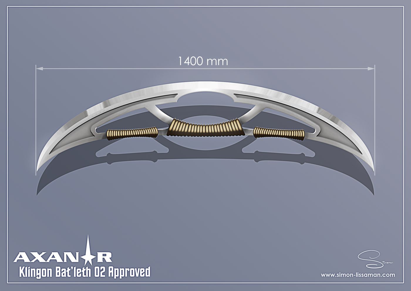 Recovered klingon bat'leth design artifact — Klingon Batleth02 Approved Design. Catalogued by the Memory Alpha Historic Society from the Axanar production archive.