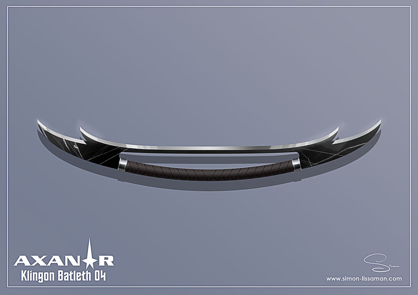 Recovered klingon bat'leth design artifact — Klingon Batleth04. Catalogued by the Memory Alpha Historic Society from the Axanar production archive.