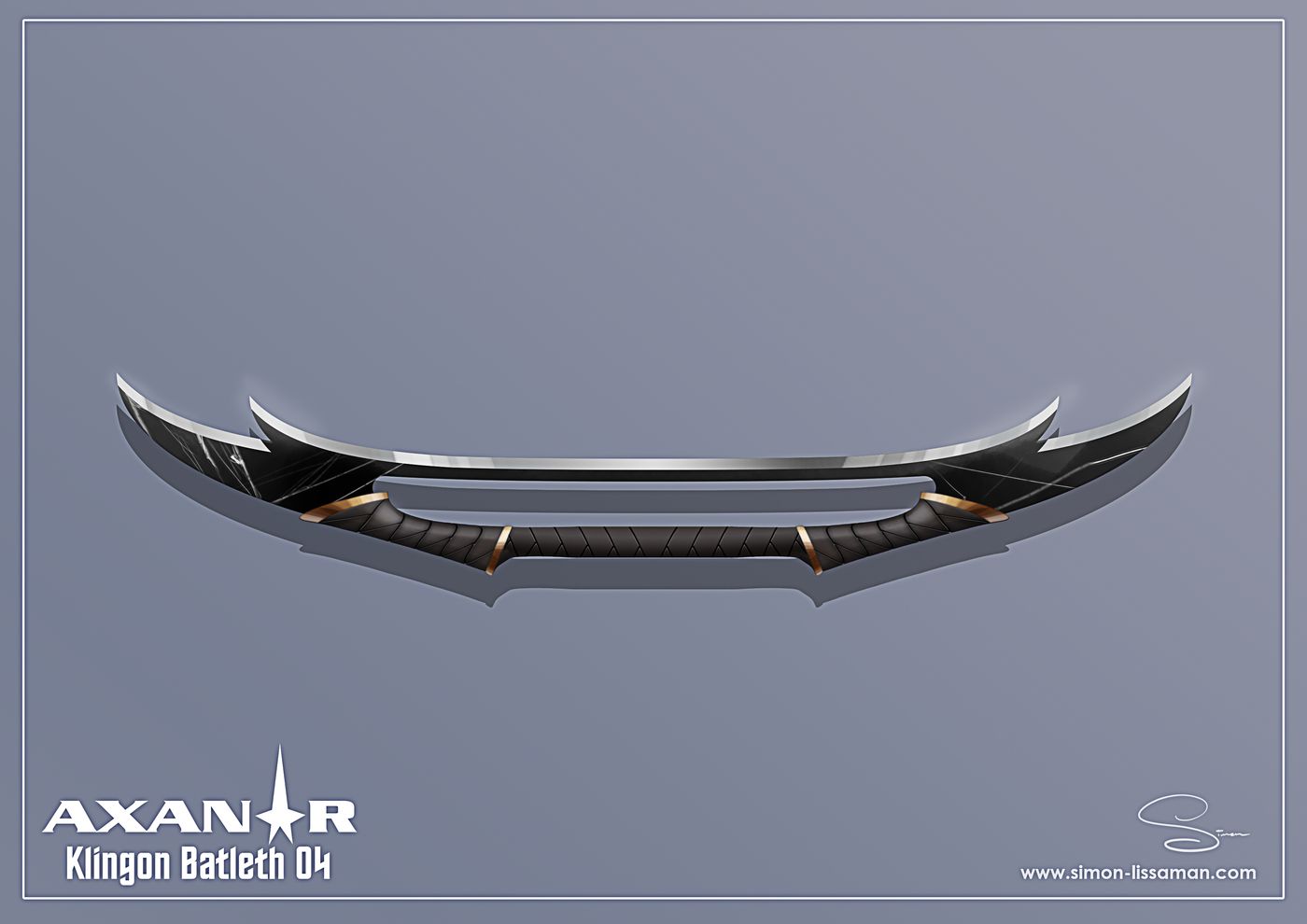Recovered klingon bat'leth design artifact — Klingon Batleth04a. Catalogued by the Memory Alpha Historic Society from the Axanar production archive.