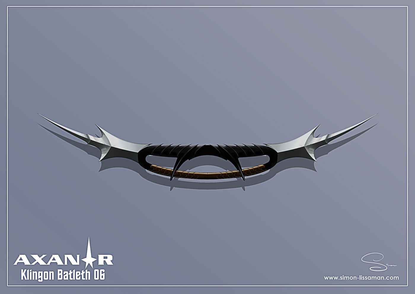 Recovered klingon bat'leth design artifact — Klingon Batleth06. Catalogued by the Memory Alpha Historic Society from the Axanar production archive.