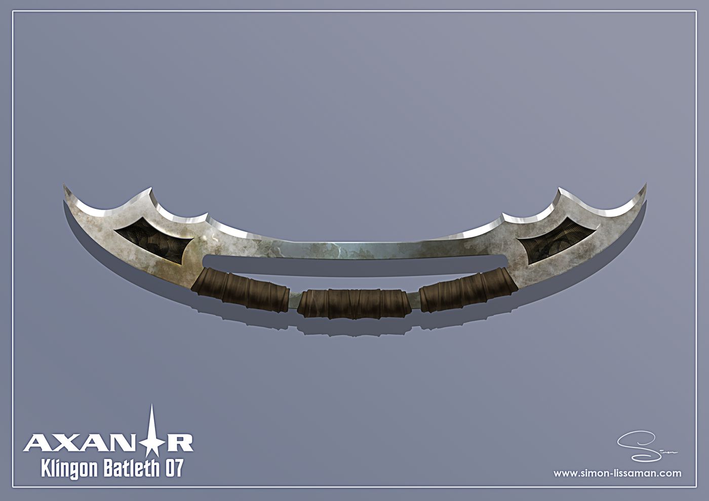 Recovered klingon bat'leth design artifact — Klingon Batleth07. Catalogued by the Memory Alpha Historic Society from the Axanar production archive.