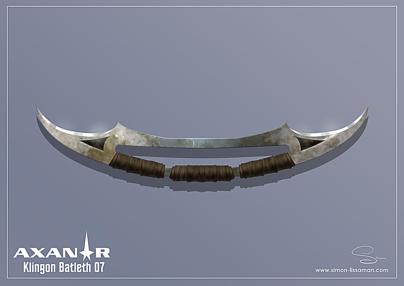 Recovered klingon bat'leth design artifact — Klingon Batleth07a. Catalogued by the Memory Alpha Historic Society from the Axanar production archive.