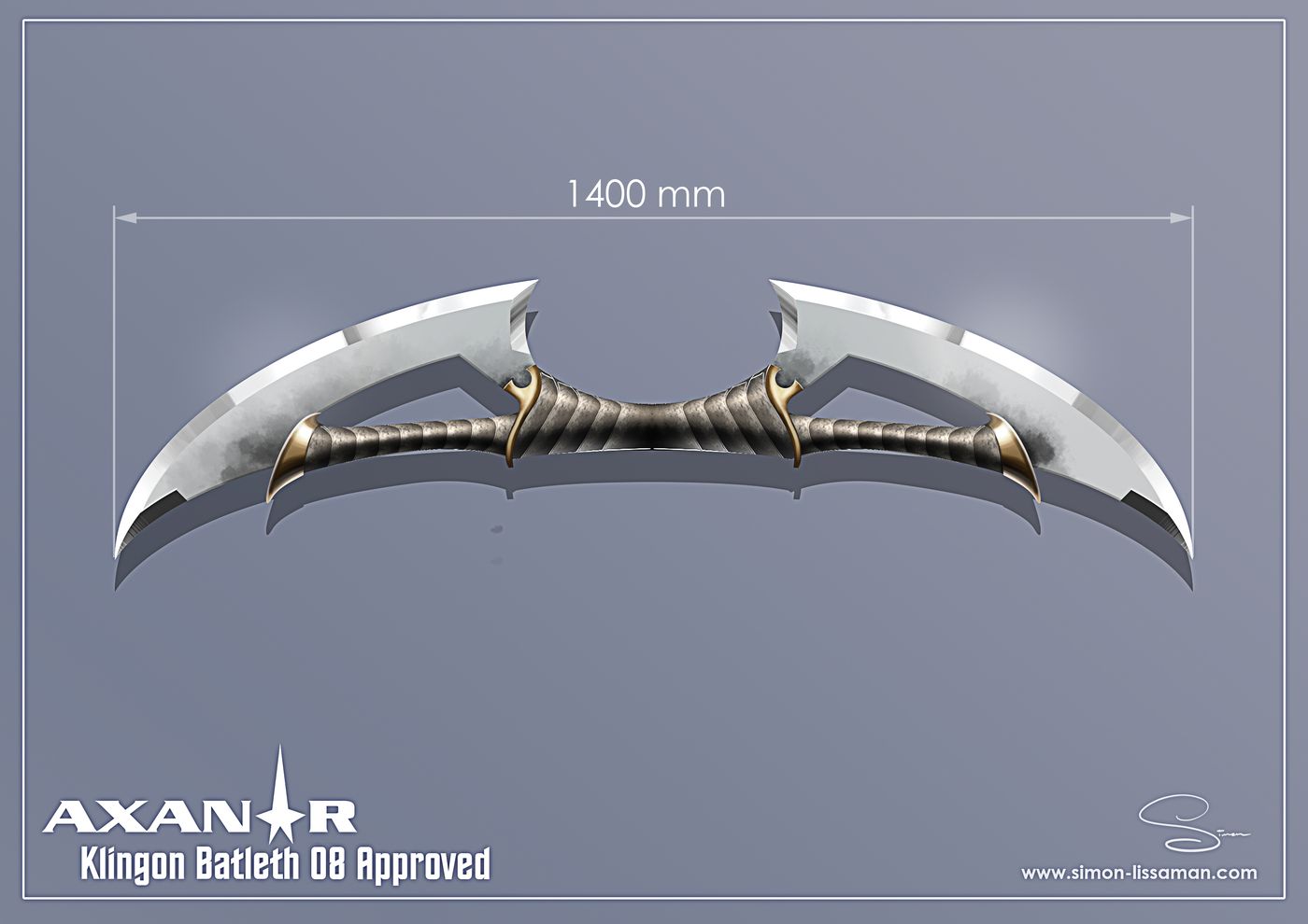 Recovered klingon bat'leth design artifact — Klingon Batleth08 Approved Design. Catalogued by the Memory Alpha Historic Society from the Axanar production archive.