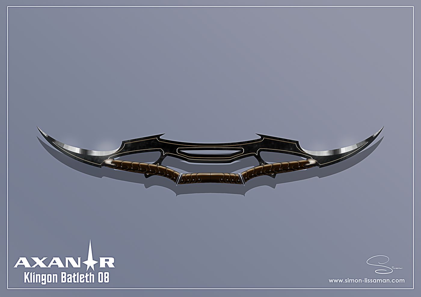 Recovered klingon bat'leth design artifact — Klingon Batleth08a. Catalogued by the Memory Alpha Historic Society from the Axanar production archive.