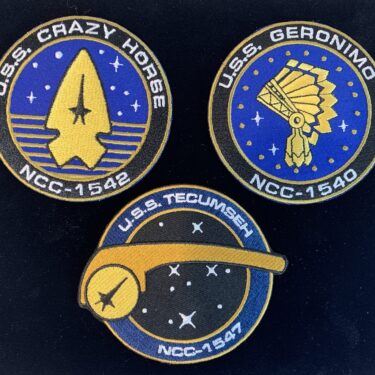 USS Geronimo & USS Ares Blueprint Sets & All 3 Geronimo Class Ship Patches